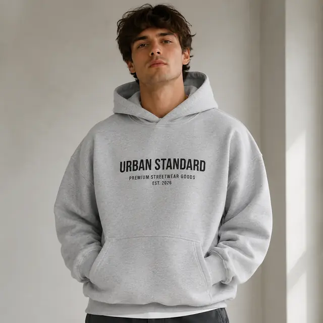 350GSM oversized fleece hoodie
